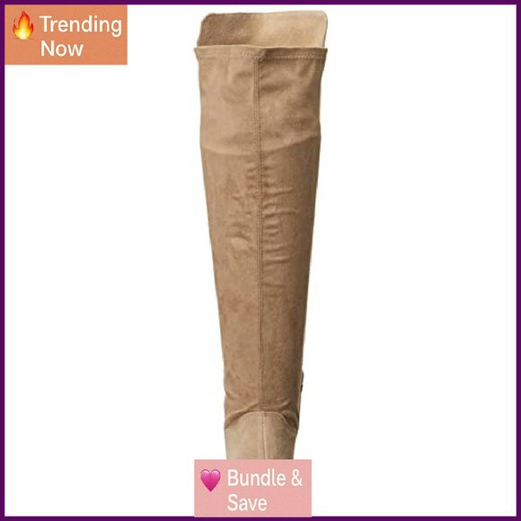 Leather Over-the-Knee Boots with Rubber Sole, 0.98" Heel - Picture 4 of 8